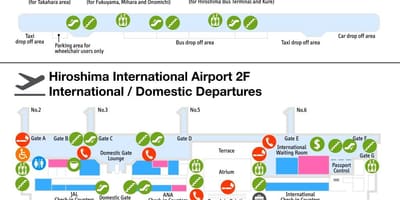 广岛机场的地图
